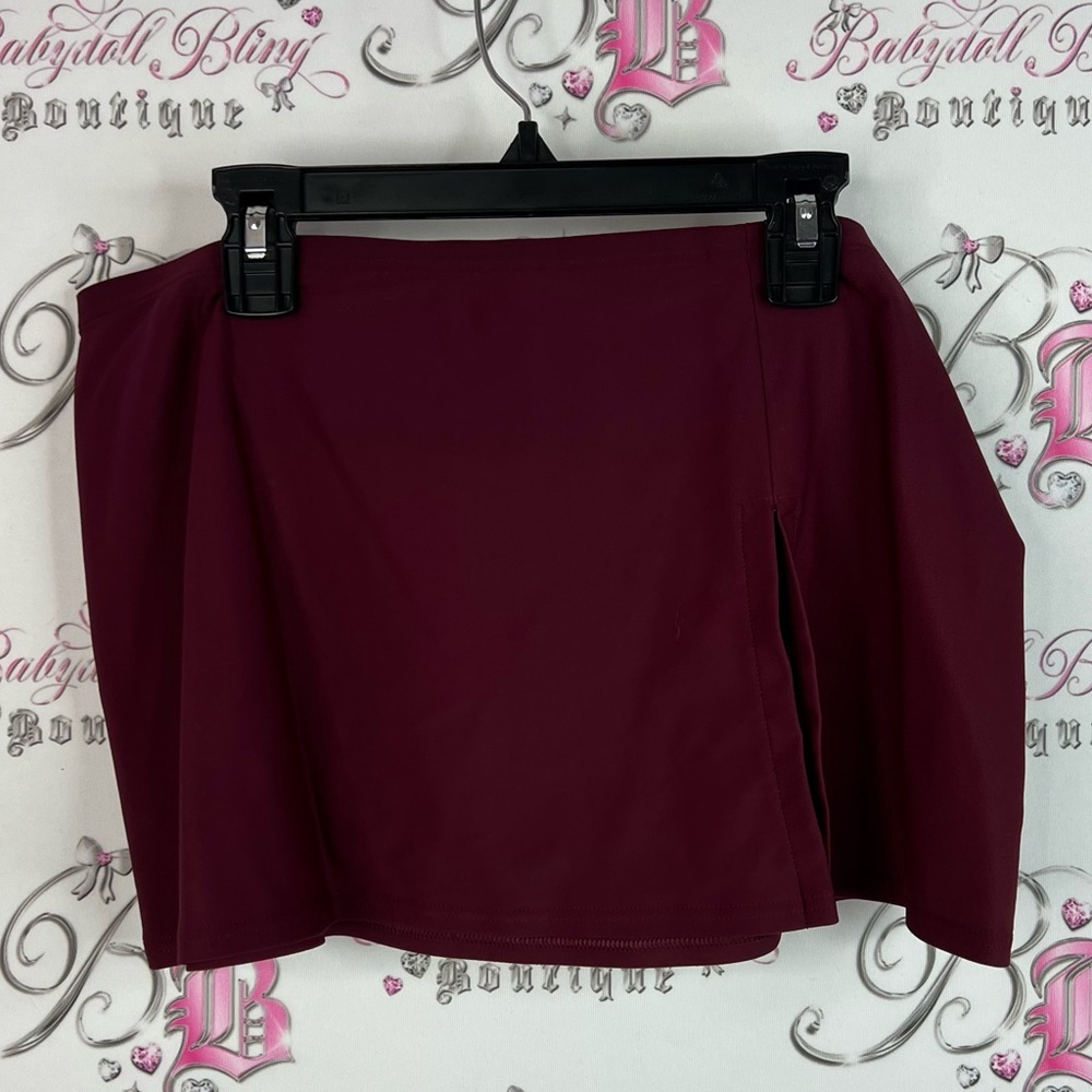 Calvin Klein swimwear skirt coverup mini stretchy Deep Burgundy Mini Skirt